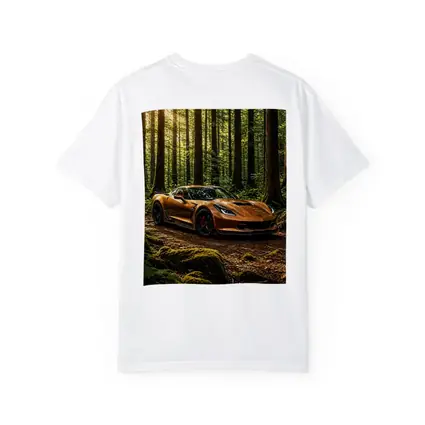 Chevrolet Corvette Bronze Supercar Forest Setting