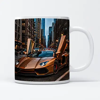 Lamborghini Aventador Gold City Street