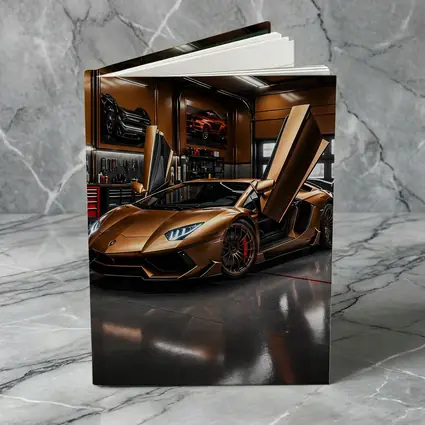 Gold Lamborghini Aventador Inside Luxury Garage