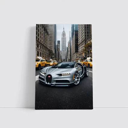 Bugatti Chiron Silver New York City Street
