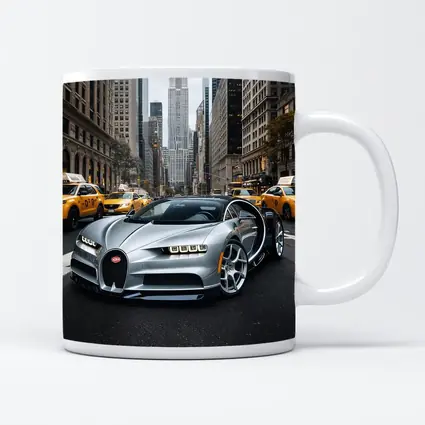 Bugatti Chiron Silver New York City Street