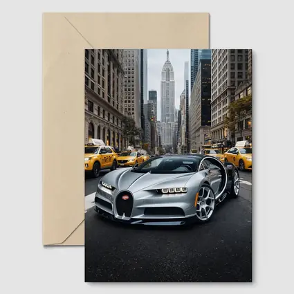 Bugatti Chiron Silver New York City Street