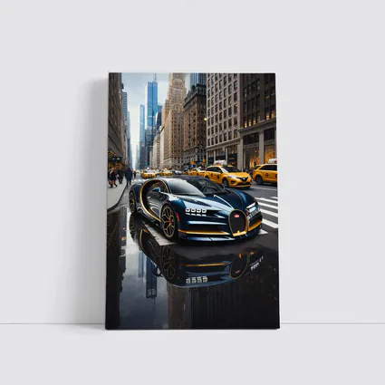 Bugatti Chiron Cruising Wet New York Streets