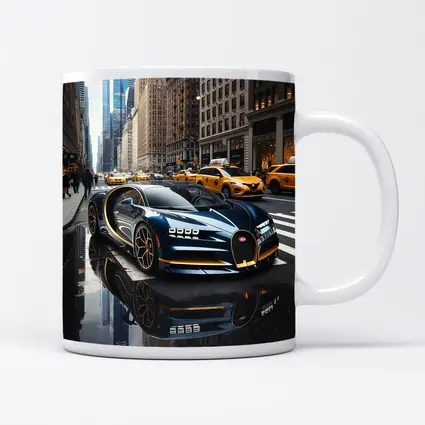 Bugatti Chiron Cruising Wet New York Streets