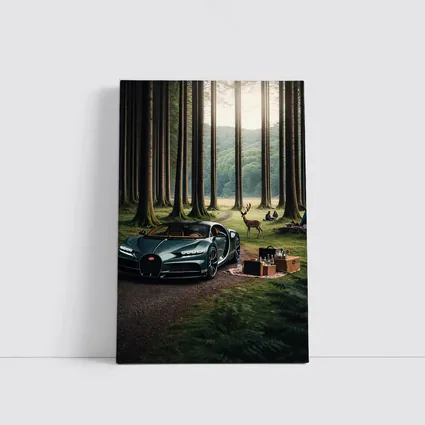 Bugatti Chiron Parked In Forest Clearing