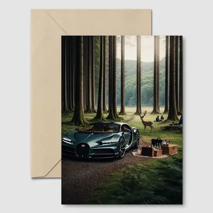 Bugatti Chiron Parked In Forest Clearing