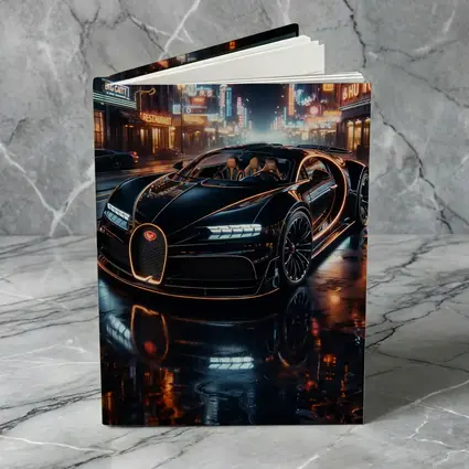 Bugatti La Voiture Noire Neon City Night