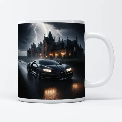 Bugatti Chiron Storm Dark Mansion Night