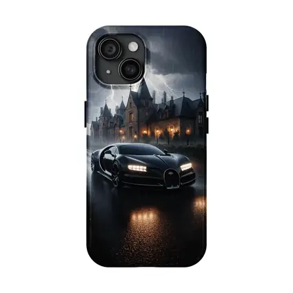 Bugatti Chiron Storm Dark Mansion Night