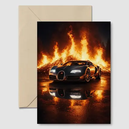 Bugatti Veyron Engulfed in Dramatic Fire
