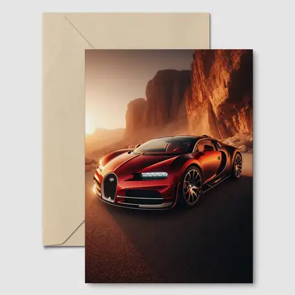 Bugatti Chiron Red Desert Canyon Drive