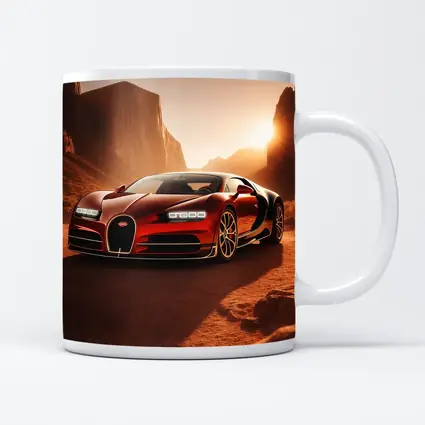 Bugatti Chiron Red Desert Canyon Sunset