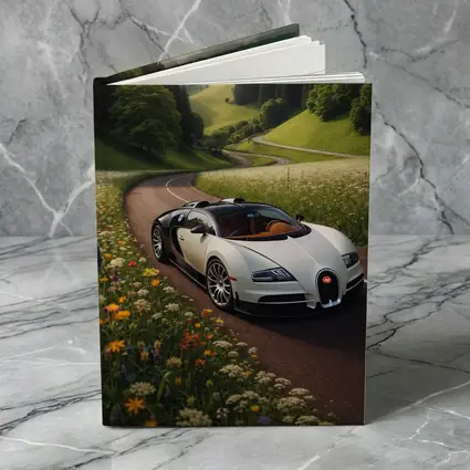 Bugatti Veyron White Supercar Winding Country Road