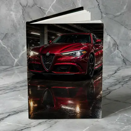 Alfa Romeo Giulia Red Wet Parking Garage
