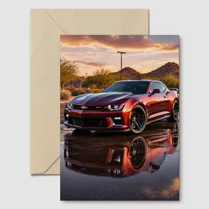 Chevrolet Camaro ZL1 Desert Sunset Reflection