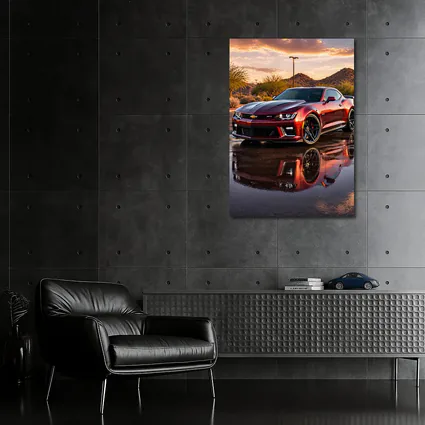 Chevrolet Camaro ZL1 Desert Sunset Reflection