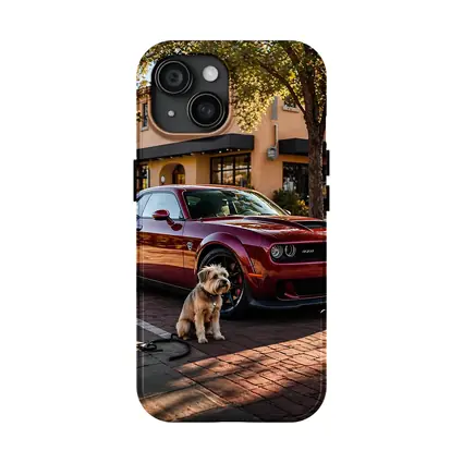 Dodge Challenger SRT Hellcat Red With Dog