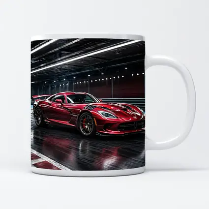 Dodge Viper Red Sports Car Racing Track