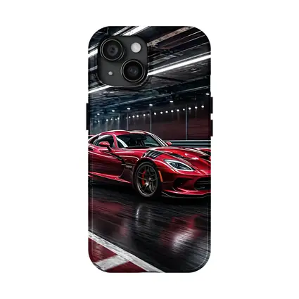 Dodge Viper Red Sports Car Racing Track