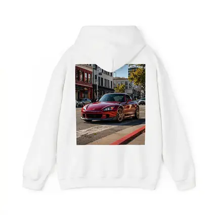 Honda S2000 Burgundy Downtown Street Scene
