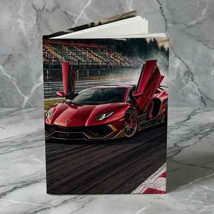 Red Lamborghini Aventador Drifting Race Track