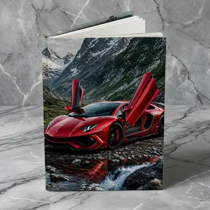 Red Lamborghini Aventador Mountain Alpine Setting