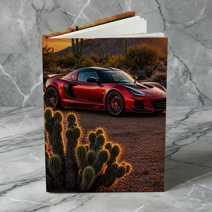 Lotus Exige Red Car Desert Sunset