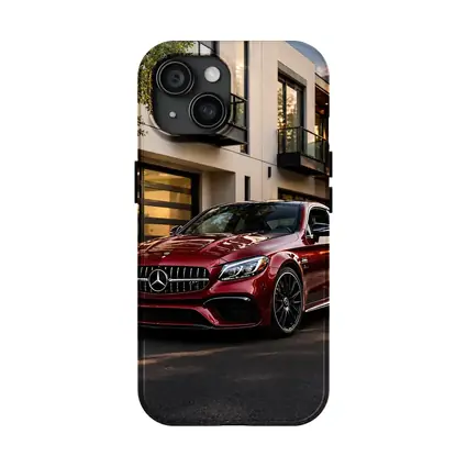 Mercedes AMG C63 Red Coupe Modern House