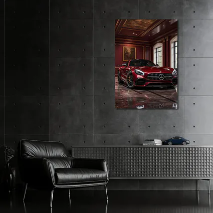 Mercedes AMG GT Red Luxury Mansion Interior