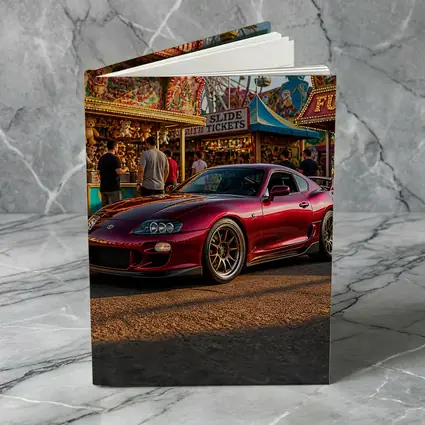 Toyota Supra Red Carnival Fairground Setting