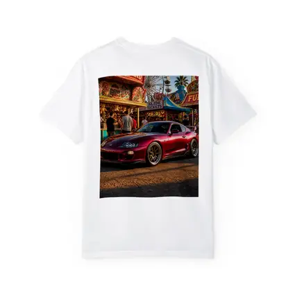 Toyota Supra Red Carnival Fairground Setting
