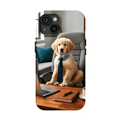 Golden Retriever Puppy Boss Home Office