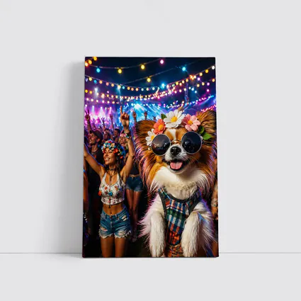 Papillon Dog at Colorful Music Festival