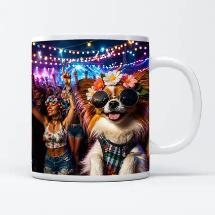 Papillon Dog at Colorful Music Festival