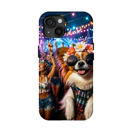 Papillon Dog at Colorful Music Festival