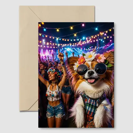 Papillon Dog at Colorful Music Festival