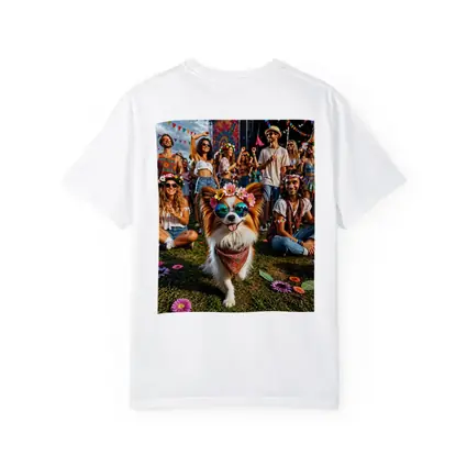 Papillon Dog Festival Flowers Sunglasses Crowd