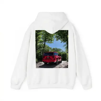 Red Cadillac Escalade V Series Forest Road