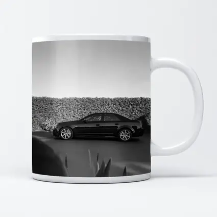 Cadillac CTS Black and White Side Profile
