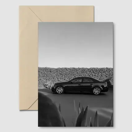 Cadillac CTS Black and White Side Profile