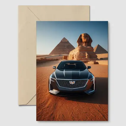 Cadillac CT6 Egypt Pyramids Sphinx Desert