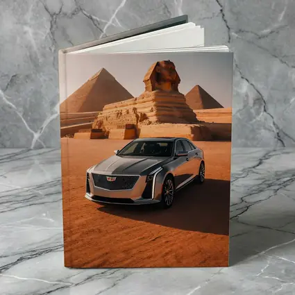 Cadillac CT6 Parked Before Egyptian Pyramids