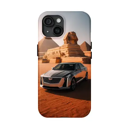 Cadillac CT6 Parked Before Egyptian Pyramids