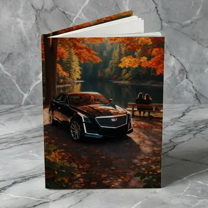 Cadillac CTS Black Sedan Autumn Lake