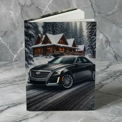 Cadillac CTS Dark Sedan Snowy Forest Cabin