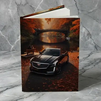 Cadillac CTS Black Sedan Autumn River