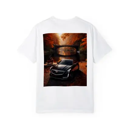 Cadillac CTS Black Sedan Autumn River