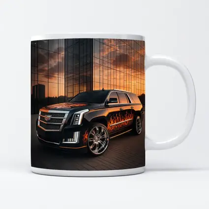 Cadillac Escalade Flame Wrap City Sunset