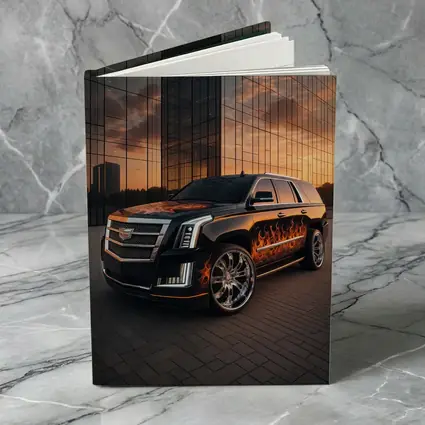 Cadillac Escalade Flame Wrap City Sunset