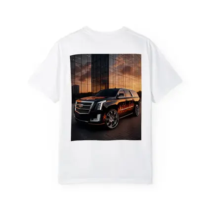 Cadillac Escalade Flame Wrap City Sunset